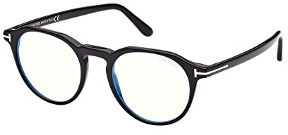 Tom Ford Brillen FT 5833-B BLUE BLOCK Shiny Black 49/20/145 Herren