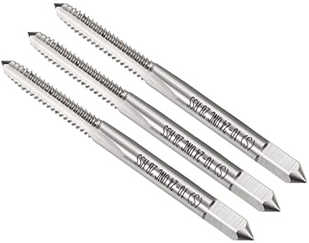 CoCud Filettatura Fresatura Maschi, 10#-24 UNC Filettatura 2B, Alta Velocità Acciaio Macchina 3 Dritto Scanalatura Vite - (per Maschiatura Perforazione Macchina), 3 pezzi