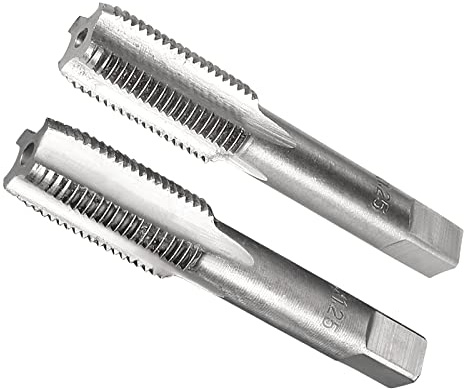 CoCud Filetage Main Tarauds, M12 x 1,25 Filetage, Métrique Alliage Outil Acier Vis Taraudage Cône Fond Taraud - (Applications: pour Machine Filetage Réparation), 1 paire
