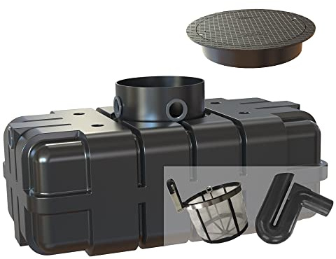 Garten-Zisternen Flachtank 1700 Liter (mit Filterset und Abdeckung)
