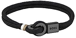BOSS Jewelry Men's THAD SPORT Collection Nylon Bracelet Black - 1580472M