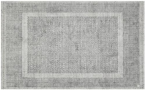 Barbara Becker Fußmatte Square, Schmutzfangmatte waschbar, für Eingangsbereich Wohnungstür, Fußabstreifer, Türmatte, Silber, 39 x 58 cm