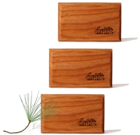 Drift Car Air Freshener - The Original Wood Air Freshener - Car Odor Eliminator - Long Lasting Scent - Metal Clip - Essential Oils - Clean Ingredients - Pine Scent 3 Pack Refill - NO CLIP INCLUDED