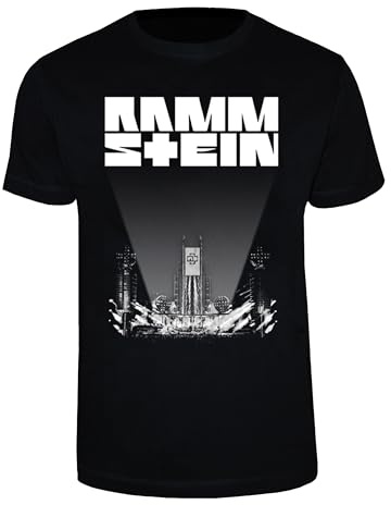 Rammstein T-Shirt Bühne schwarz, Offizielles Band Merchandise Fan Shirt mit Brustdruck