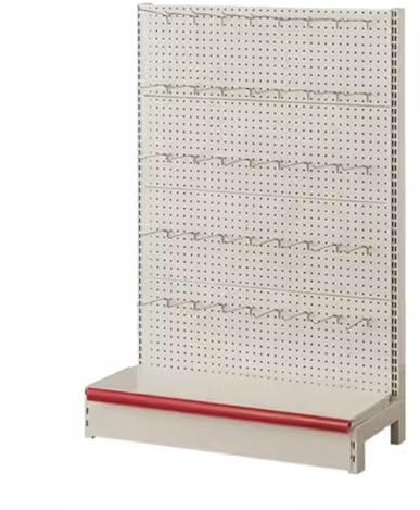 XILYZMO Panneau Perforé Mural, Panneau Perforé Panneaux Outil Trousse D'organisation, Métal Avec Crochets Grille Étagère À Outils, Atelier Entrepôt Stockage Panneau Perforé (Couleur : White, Taille