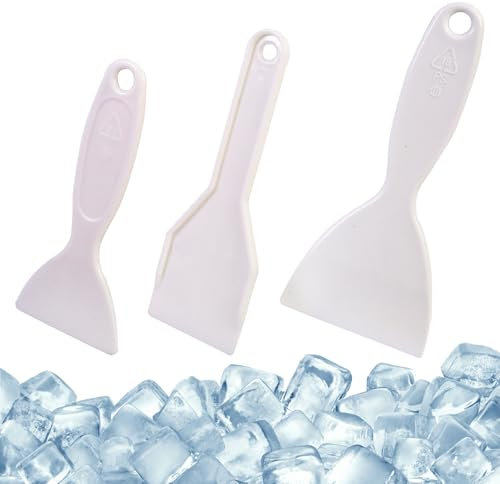 LFBEST 3 PCS Raschietto per Ghiaccio Congelatore,Raschietto in Plastica Dura,Frigo Congelatore Raschiaghiaccio,Raschietto Paletta Ghiaccio per Frigorifero e Congelatore del Pulizia e Sbrinamento