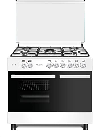 Cucina da 90x60 BIANCA LAR.EL forno ELETTRICO con vano porta bombola 5 fuochi