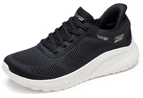 Skechers dam BOBS Squad Chaos Current Muse sneakers, svart, 8 UK, Svart, 41 EU