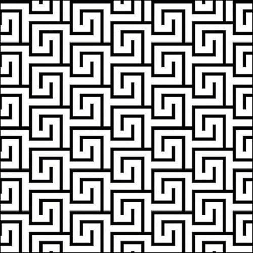20 Servietten Muster Labyrinthmuster schwarz-weiß als Tischdeko. Papierservietten mit Motiv. Auch für Decoupage und Serviettentechnik 33x33cm
