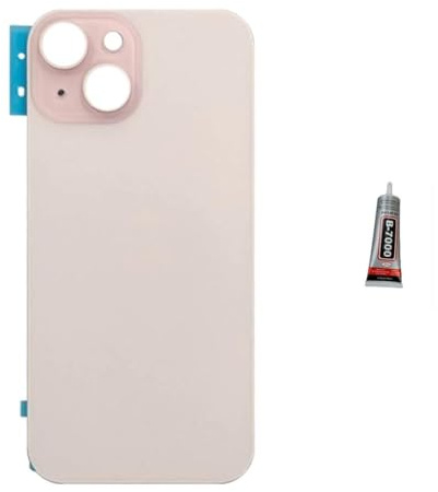 Globalstock Vitre Arrière (Cache Batterie) pour iPhone 15 Rose avec Gros Trou