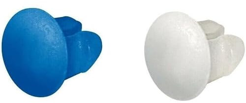 Kit 20 Bottoni targa portatarga, 10 bottoni blu e 10 bianco, per auto, moto, scooter, ciclomotori, quad