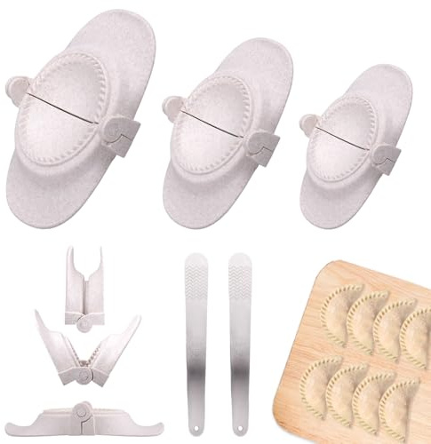 imposyu Machine à Ravioli 6 Pièces Moule à Dumplings Kit Ustensiles Raviolis avec Cuillère Appareil à Raviolis Moule à Raviolis Chinois Fabricant de Boulettes Convient pour Cuisine Restaurant