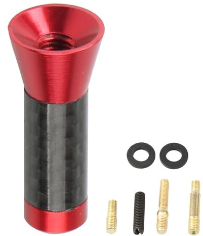 Antena de techo para automóvil, Antena corta para automóvil | Antenas para vehículos de montaje en techo de 3,5 cm,Antena de parabrisas de coche de metal, antena de diseño de coche de fibra de carbono