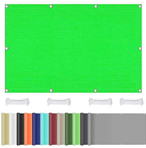 Extra Large Sun Shade Sail Canopy 4.5 x 6.5 m 98% UV Block Outdoor Patio Garden Backyard Shade Sail Green Color