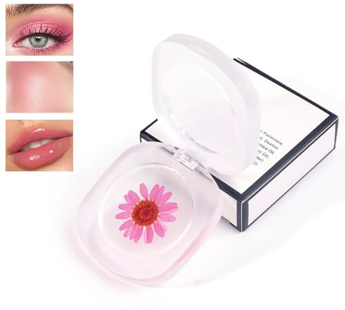 Blush cangiante color ambra trasparente, fard Jelly Blush reagisce al pH naturale della pelle per una tonalità perfetta istantanea, sfumatura a lunga durata, fard in crema magico per un bagliore