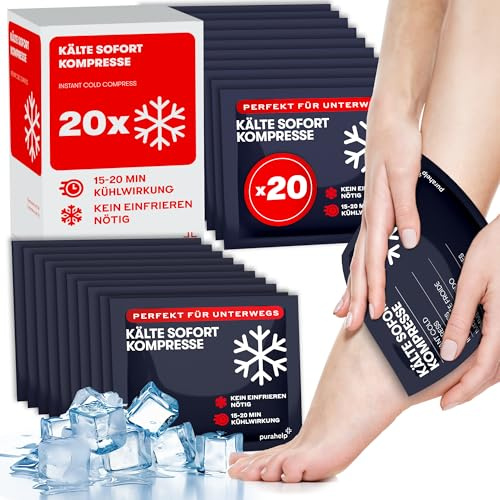 Kühlpads zum Knicken (20 Stück) - Sofort Kältekompresse für Erste Hilfe