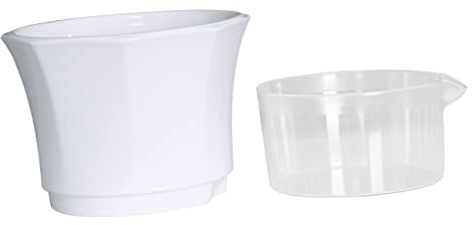 Hemobllo Macetero Autorriego Ligero y Resistente de Plástico Blanco, para Plantas y Suculentas, Adecuado para Hogar y Jardín