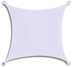 Hiseng Tenda a Vela Ombreggiante Impermeabile Quadrato, Rettangolo Vele Parasole da Giardino Protezione Raggi UV 95% Telo Ombreggiante Terrazzo Telo Ombra Tenda da Sole (Bianco,2.5x2.5m)