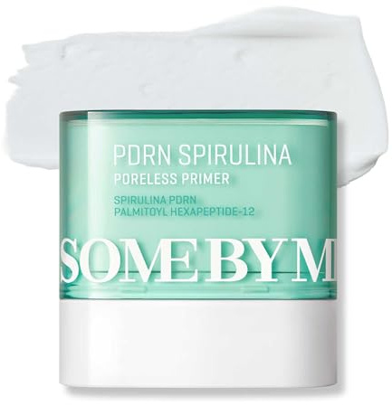SOME BY MI PDRN Espirulina Poreless Primer – 10 g – Vegan Corean Primer Stick para la cara para el maquillaje – enmascara los poros, controla el sebo y regula la humedad con el mar
