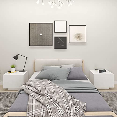 WSJHUHK Möbler, bord, sängbord, sängskåp vit 100 x 35 x 40 cm konstruerat trä