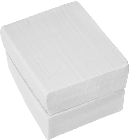Veemoon 400stücke Papierhandtuch Toilettenpapier Badpapier Tischtücher Weisse Handtücher Verdicktes Gewerbliches für Zuhause Küche und Geschäft Weiß aus Festem Naturzellstoff Hervorragend