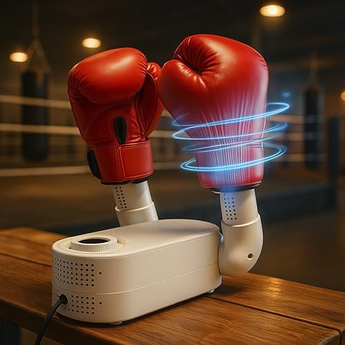 BlissKiss Pro Glove Dryer & Deodorizer - Intelligent Timer, Constant Temperature Boxing Glove Cleaner for Kids & Adults - Eliminates Odors in Golf, Hockey, Boot Gloves