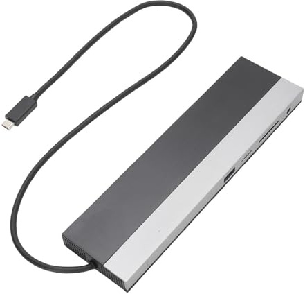 Cocoarm USB 3.0 Type C Docking Station, Adattatore Multiporta 12 in 1 da 5Gbps con VGA Display Port RJ45 HD in Lega di Alluminio, Interfaccia Multimediale, Hub per Laptop con Adattatore