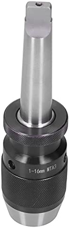 Portabrocas Taladro de 1-16mm, Mandril Autocentrante Integrado MT3, Diseño Compacto y Preciso - Alta Precisión, Autoajuste y Fácil Manejo para Torno y Fresadora