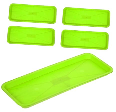 SHINEOFI Protection Les Fuites Lot de 5 Plateaux Rectangulaires en Plastique PP Bac à Eau pour Plantes pour Plantes pour Aménagements de Jardin et Intérieur