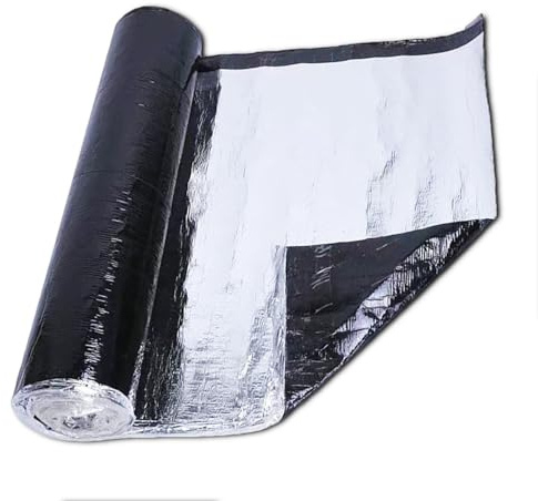 Ruban de Bitumé Réparation Toit Autocollant, Bande d'étanchéité en Aluminium Bitumé pour Toiture, Rouleau Bitume Toiture Adhésif Imperméable(100x100cm)