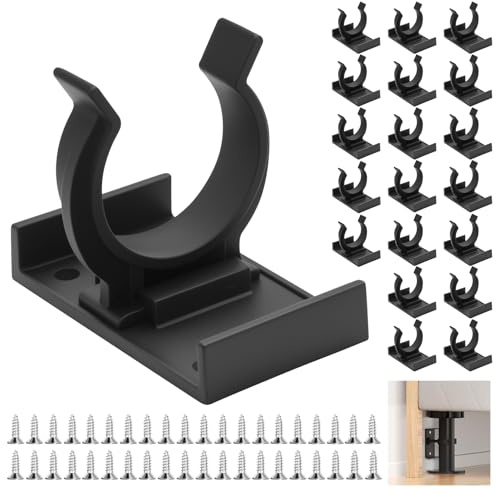 20 Pcs Adjustable Kitchen Plinth Clips Kickboard Clips Brackets, Plastic Kitchen Kick Board Plinth Clipss, for Secure Kickboard Installation, with 40 Screws
