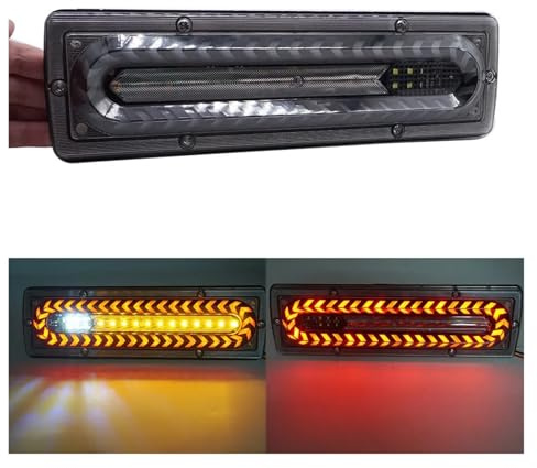 AIDLMBG Fanale Posteriore Camion Luci Posteriori Stop Freno Indicatore Lampada Segnalazione Rimorchio Roulotte Trattore Camper 2 Pezzi LED Luci Posteriori Kit(2PCS 12-24V)