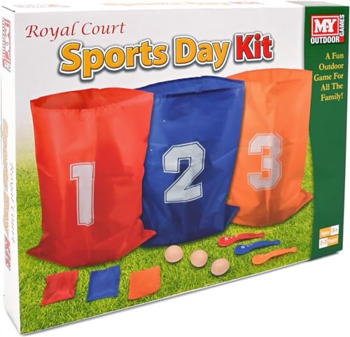 Lot de 2 sacs de sport pour enfants pour 6 joueurs en plein air, jardin, fête, sac de course, œuf et cuillère de course, kit d'activités amusantes pour enfants, garçons, filles, barbecue, pique-nique