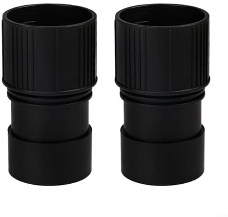 ZiStarlilife 2 Pack Vacuum Adapter 40mm to 48mm Hose Connector for Industrial Cleaner, ABS Fitting for Electric Tools and Dust Removal, Workshop Garage Use