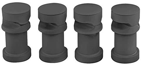 MILANO Anthracite Horizontal Radiator Brackets Set of 4