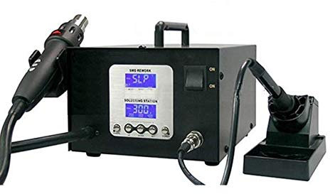 GOWE 220V Lead Free 2 in 1 Hot Air SMD Rework Station and Soldering Station Iron