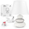 Lampada da comodino Lina con 3 pietre