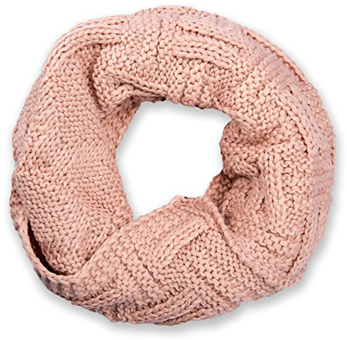 styleBREAKER Unisex Strick Loop Gitter Rippenmuster Winter | Sehr weiches Gewebe, 2- bis 3-mal um den Hals wickelbar, wärmend bei Kälte, angenehm kratzfrei, Maße betragen ca. 64x32 cm.