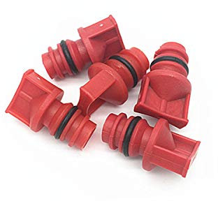 COMOK 5 x rote Druckluftkompressor-Außengewinde Durchmesser 18 mm Kunststoff Ölentlüftungskappe