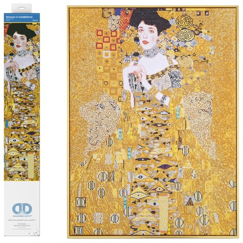 Diamond Dotz DD15-017 Woman in gold (Klimt), ca. 67 x 91 cm groß, Diamond Painting, Malen mit Diamanten, funkelndes Bild zum Selbstgestalten, für Kinder und Erwachsene, Bunt