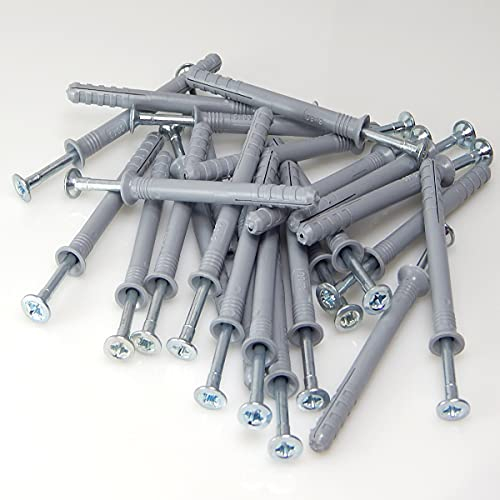 100 Stk. Schlagdübel Nageldübel Einschlagdübel M6 / M8 Senkkopf Nagelanker Dübel (6 x 60)