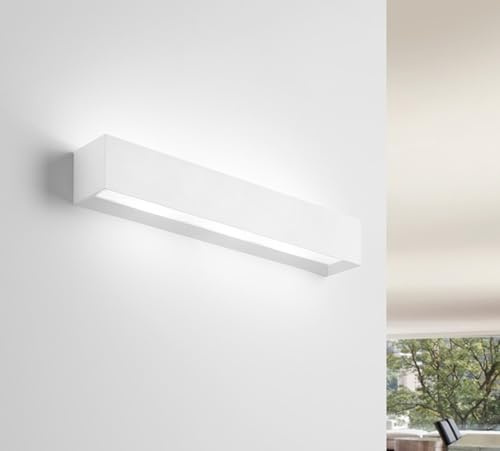 MAZZOLA LUCE Applique gesso bianco design moderna lampada da parete pitturabile per interni g9 led