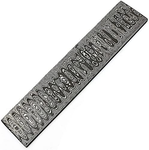 Hzonder Acciaio Damasco Billetta VG10 Damasco in Acciaio Giapponese Piastra Sandwich Acciaio - ondulazione dell'Acqua,220x30x3mm