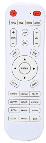 Télécommande Universelle ABS Blanche pour projecteur, Distance de télécommande jusqu'à 10 mètres