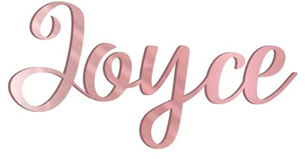Print Maniacs Any Name Text Wooden Colour Personalised Mirror Bedroom Nursery Hanging Door Sign Wall Decoration Plaque (Font Style 4, Rose Gold Mirror)