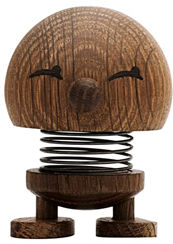 Hoptimist Bimble, Wooden Decoration, Bobble Figure & Lucky Charm Made of Wood, Decorative Scandinavian, Decorative Living Room, Office & Desk, Great Small Gifts, 4.5 x 5.8 x 6.6 cm, Small, Smoked Oak