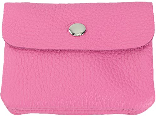 modamoda de P09 Damen Leder Geldbörse Klein 11x1x8 cm, Handmade in Italy