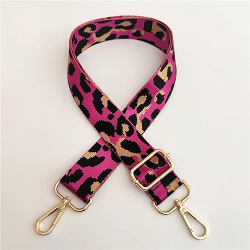 PTNKUIIY Verstellbarer Schulterriemen für Taschen, 80-130cm Taschengurt mit Karabiner 3,8cm Breit Schultergurt Taschenhenkel Tragegurt Umhängegurt für Handtaschen für Damen, DIY Zubehör,Rose