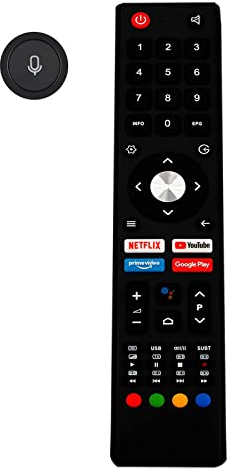 VINABTY GCBLTV02ADBBT Telecomando Vocale Sostituito Adatto Per Changhong ChiQ SABA SYINIX Smart TV L32H7S L40H7A L50H7A U55IP7UHD U58H7A U65H7S GCBLTV02 ADBBT U43H7A U50H7A