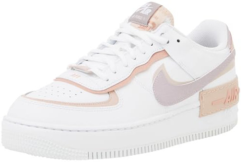 NIKE CI0919-113 Air Force 1 Shadow Donna, White/Amethyst Ash-Pink Oxford EU 44